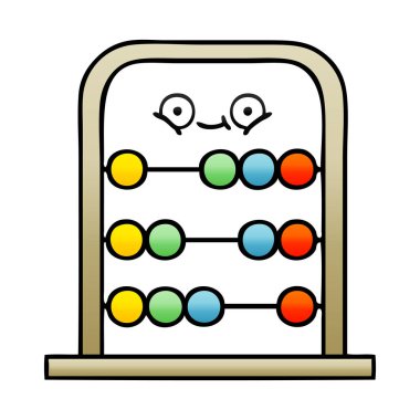 Degrade gölgeli karikatür abacus