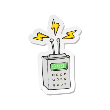 bir çizgi film bilimsel cihazın etiket