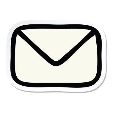 sevimli çizgi kağıt zarf etiket