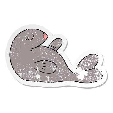 sıkıntılı etiket, ilginç elle çizilmiş karikatür mühür