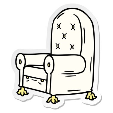 etiket karikatür doodle mavi kol başkanı