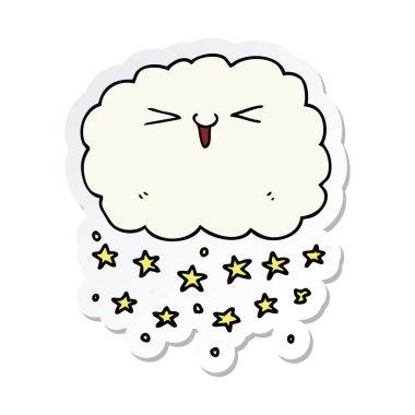 mutlu karikatür bulut etiket