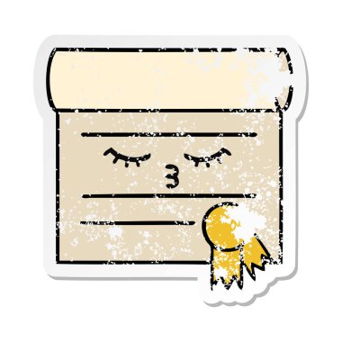 sevimli çizgi sertifika sıkıntılı etiket