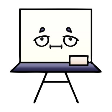 Degrade gölgeli çizgi film beyaz tahta