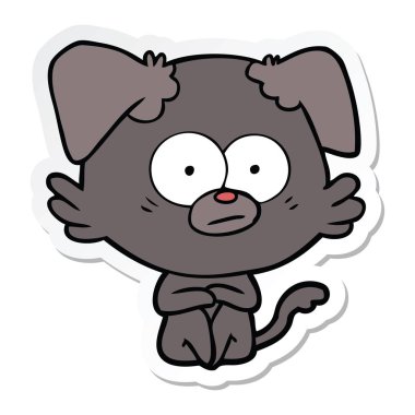 gergin köpek çizgi film etiketi