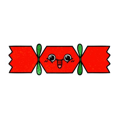 Retro grunge doku karikatür Noel fişeği