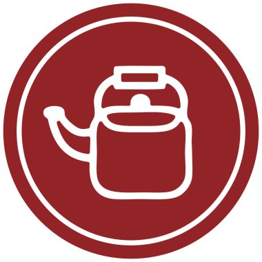 mutfak su ısıtıcısı dairesel simgesi