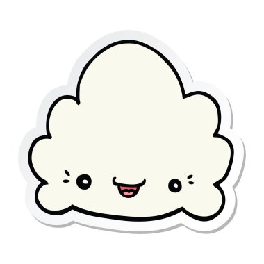 bir çizgi film bulut etiket