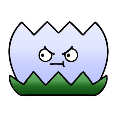 Degrade gölgeli karikatür su lilly