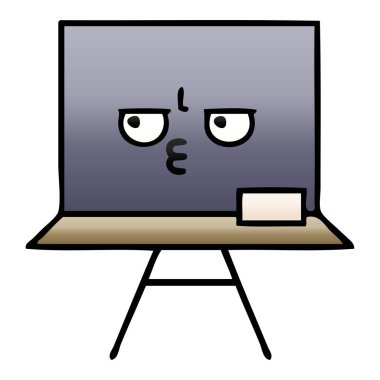 Degrade gölgeli karikatür kara tahta