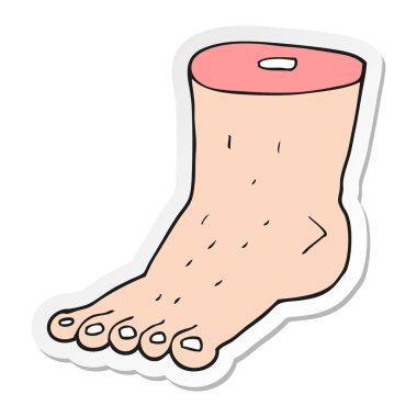 bir çizgi film ayak etiket