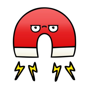 Degrade gölgeli karikatür mıknatıs