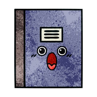 Retro grunge doku karikatür Notebook