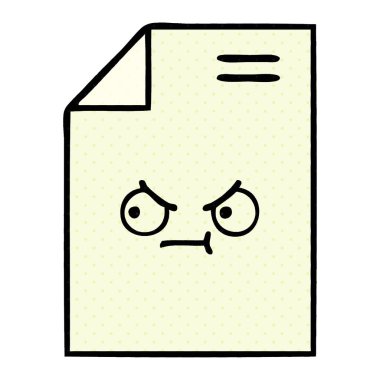 bir parça kağıt, çizgi roman tarzı çizgi film 