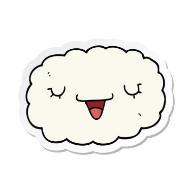 bir çizgi film bulut etiket