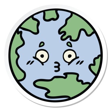 sevimli çizgi planet Earth etiket