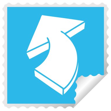 ilginç kare peeling etiket karikatür oku