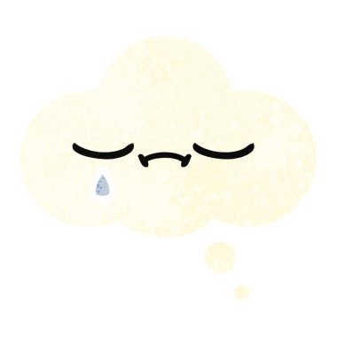 Retro illüstrasyon stil çizgi film kabarcık sanıyordum