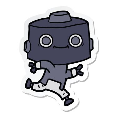 bir çizgi film robot Sticker