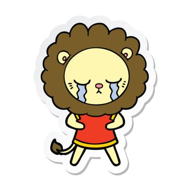 etiket ağlayan çizgi film aslan