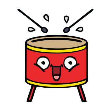 sevimli çizgi oyun davul