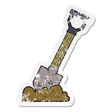 bir çizgi film kürek sıkıntılı etiket