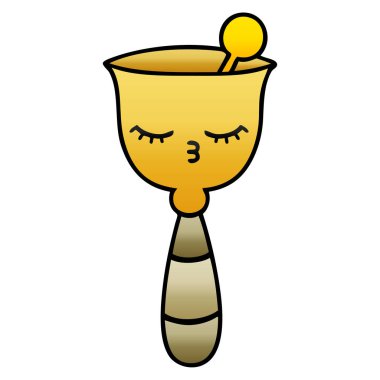 Degrade gölgeli karikatür okul zili