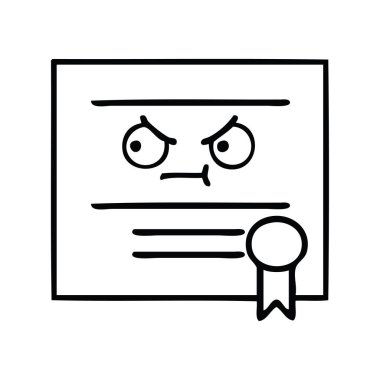 Çizim karikatür Mezuniyet Diploması