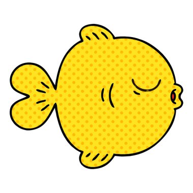 çizgi roman tarzı ilginç çizgi film balık