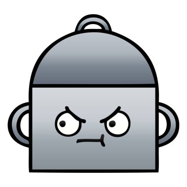 Degrade gölgeli karikatür pot pişirme