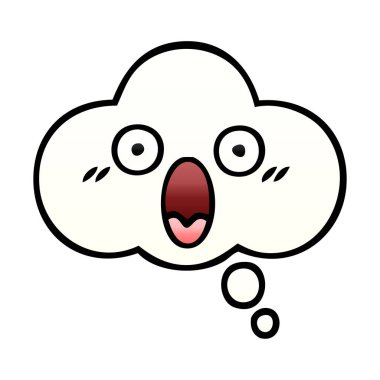 kabarcık düşündüm degrade gölgeli çizgi film