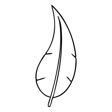 el çizim için çizilmiş doodle, uzun yaprak yeşil