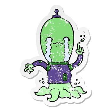 bir çizgi film yabancı sıkıntılı etiket