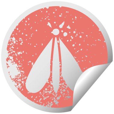 sıkıntılı dairesel peeling etiket sembolü güve hata