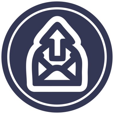 e-posta dairesel simgesi göndermek