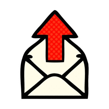 çizgi roman tarzı çizgi film e-posta işareti