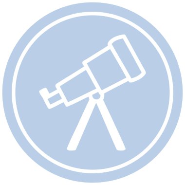 astronomi teleskop dairesel simgesi
