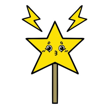 sevimli çizgi sihirli değnek