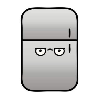 Degrade gölgeli karikatür buzdolabı derin dondurucu