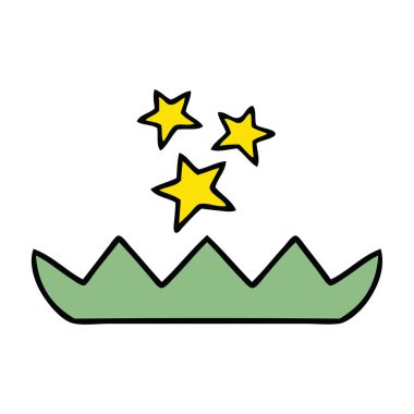 sevimli çizgi sihirli lotus çiçeği