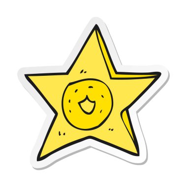 bir çizgi film şerif rozeti etiket