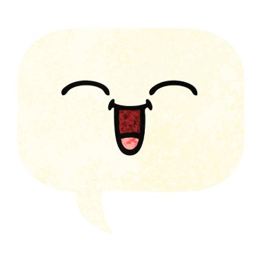 Retro illüstrasyon stil karikatür konuşma balonu
