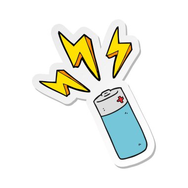 etiket bir karikatür batarya