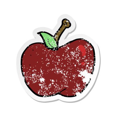 bir çizgi film Apple Retro sıkıntılı etiket