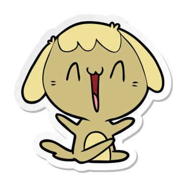 sevimli çizgi köpek etiket