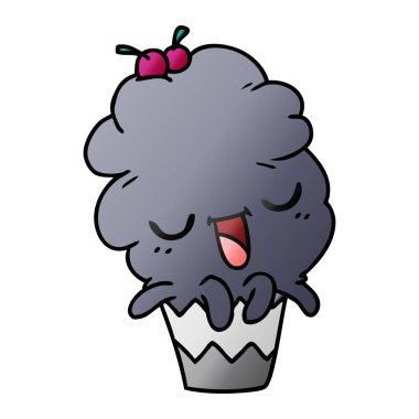 kawaii ahtapot kek, degrade çizgi film