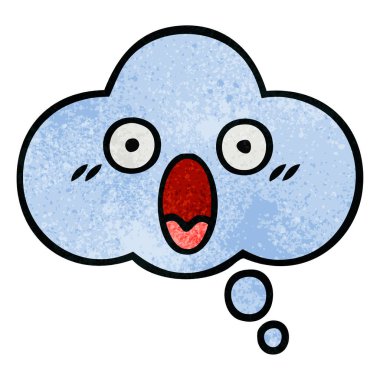 Retro grunge doku karikatür kabarcık sanıyordum