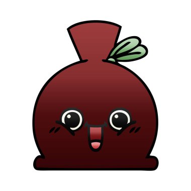 Degrade gölgeli karikatür çuval