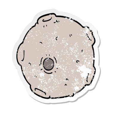 bir çizgi film ay sıkıntılı etiket