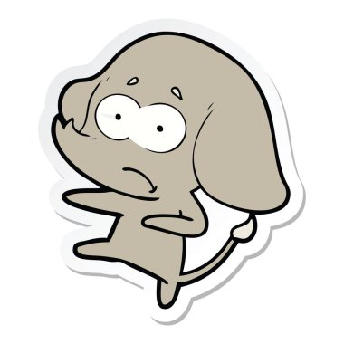 bir çizgi film emin fil etiketi